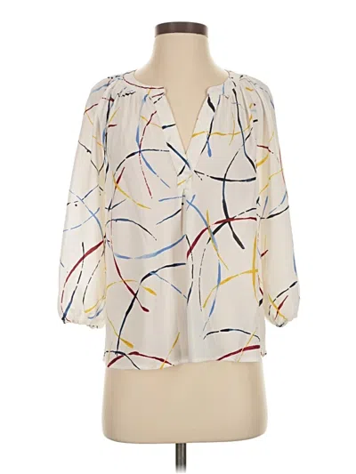 Pre-owned Joie 3/4 Sleeve Blouse In White