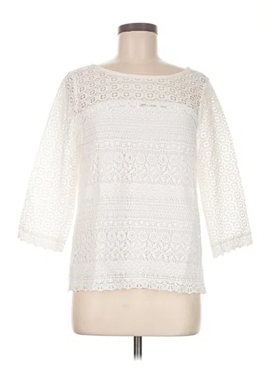 Pre-owned Joie 3/4 Sleeve Blouse In White