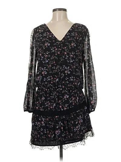 Pre-owned Joie 3/4 Sleeve Silk Top Black V Neck Tops