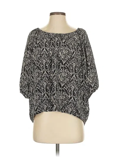 Pre-owned Joie 3/4 Sleeve Silk Top Gray Boatneck Tops