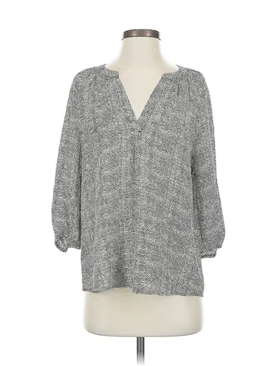 Pre-owned Joie 3/4 Sleeve Silk Top Ivory V Neck Tops In White