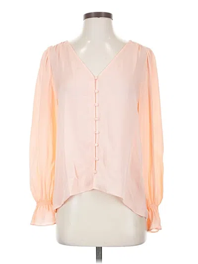 Joie 3/4 Sleeve Silk Top Pink Sweetheart Neckline Tops