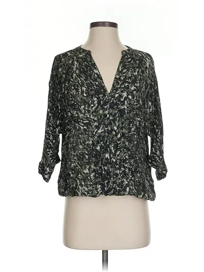 Pre-owned Joie 3/4 Sleeve T-shirt In Green