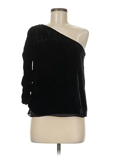 Pre-owned Joie 3/4 Sleeve Top Black One Shoulder Neckline Tops