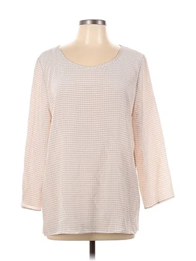 Pre-owned Joie 3/4 Sleeve Top Ivory Boatneck Tops In White