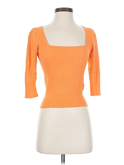 Pre-owned Joie 3/4 Sleeve Top Orange Square Neckline Tops