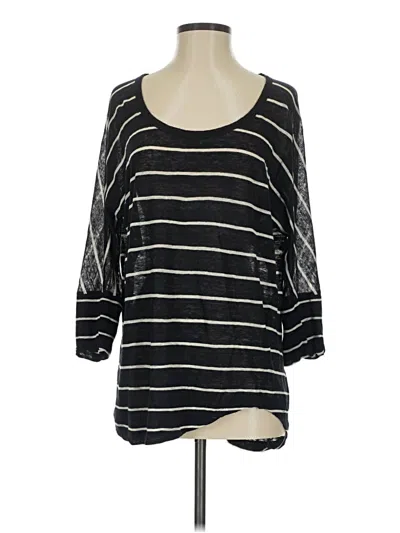 Pre-owned Joie 3/4 Sleeve T-shirt In Black