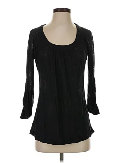 Pre-owned Joie 3/4 Sleeve T-shirt In Black