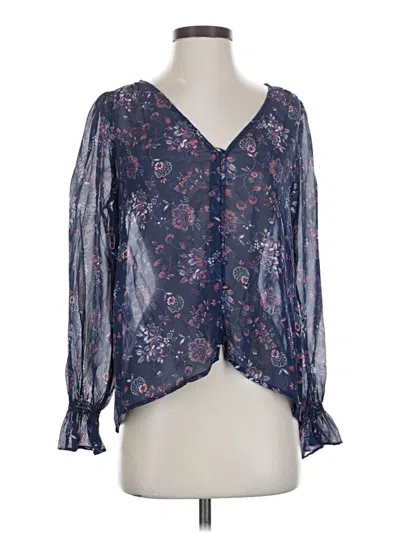 Pre-owned Joie 3/4 Sleeve T-shirt In Blue