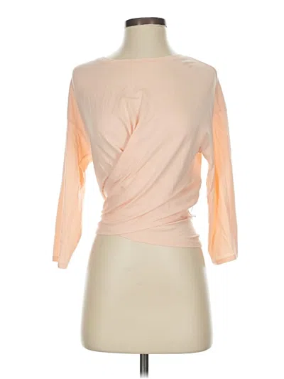 Pre-owned Joie 3/4 Sleeve T-shirt In Tan