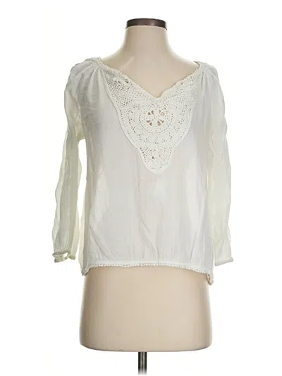 Pre-owned Joie 3/4 Sleeve T-shirt In White