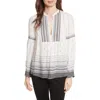 Joie Abhirati Split-neck Printed Silk Blouse In Brown