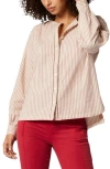 JOIE JOIE AMIE STRIPE COTTON BUTTON-UP SHIRT