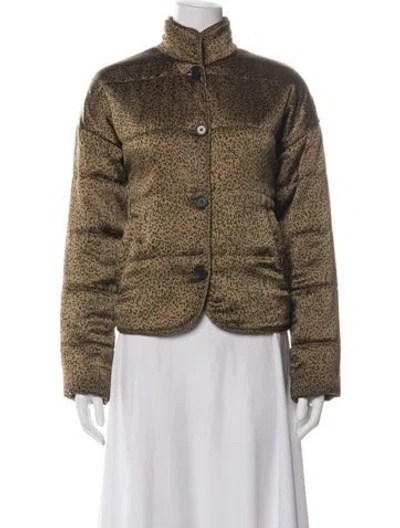 Pre-owned Joie Animal Print Jacket In Neutral