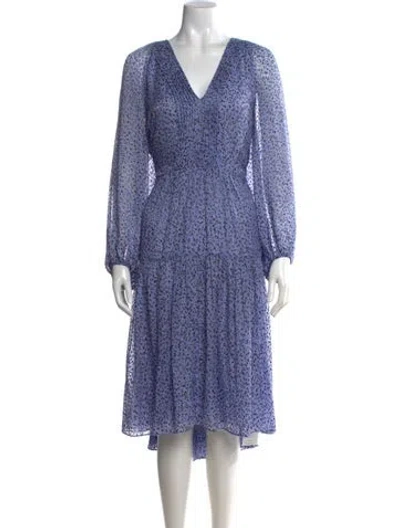 Pre-owned Joie Animal Print Midi Length Dress In Multi