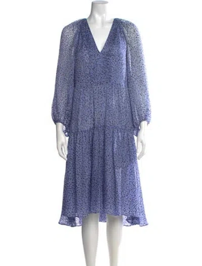 Pre-owned Joie Animal Print Midi Length Dress In Multi