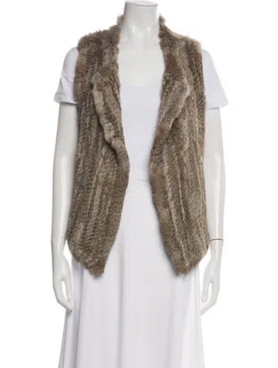 Pre-owned Joie Animal Print Vest In Brown