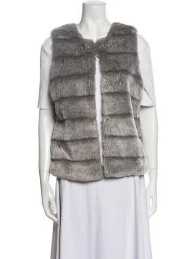 Pre-owned Joie Animal Print Vest In Gray