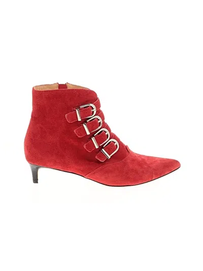 Pre-owned Joie Ankle Boots In Red
