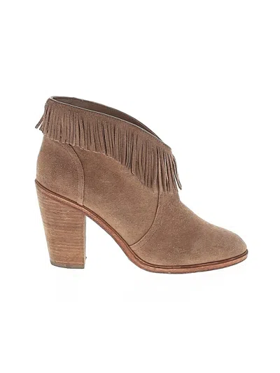 Pre-owned Joie Ankle Boots In Tan