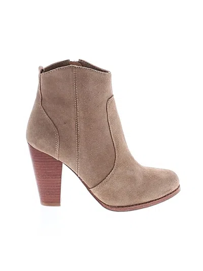Pre-owned Joie Ankle Boots In Tan