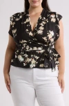 Joie Ashlene Side Tie Top In Caviar Multi