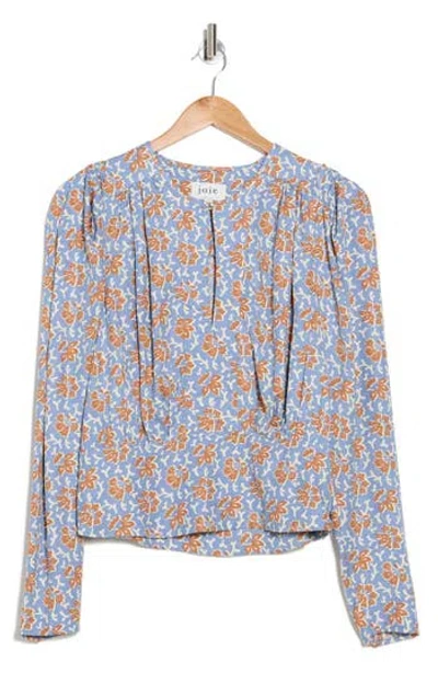 Joie Bailey Floral Print Top In Country Blue Multi