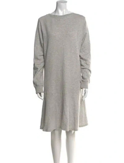 Pre-owned Joie Bateau Neckline Knee-length Dress In Gray
