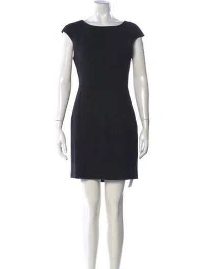 Pre-owned Joie Bateau Neckline Mini Dress In Black