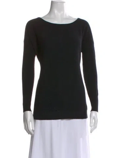 Pre-owned Joie Bateau Neckline Sweater In Black