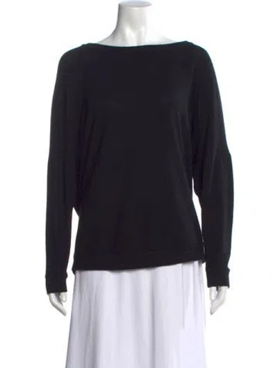 Pre-owned Joie Bateau Neckline Sweater In Black