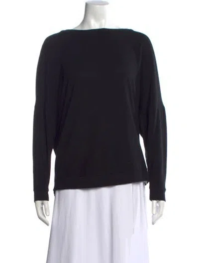 Pre-owned Joie Bateau Neckline Sweater In Black