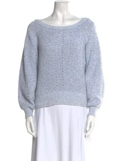 Pre-owned Joie Bateau Neckline Sweater In Blue