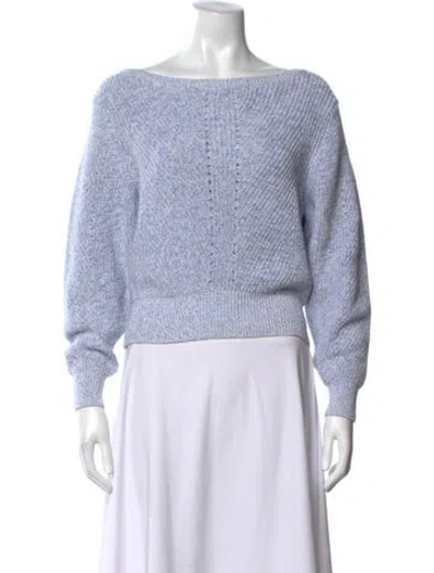 Pre-owned Joie Bateau Neckline Sweater In Blue