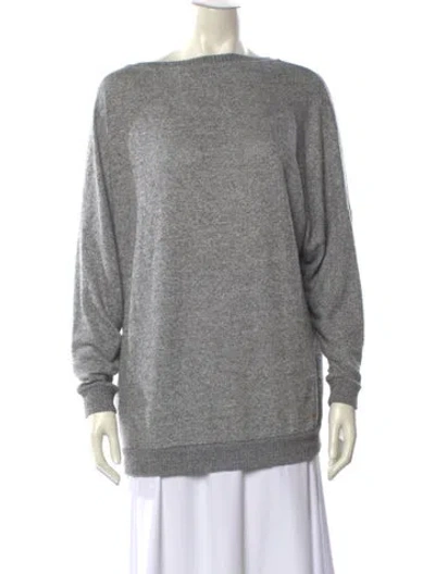 Pre-owned Joie Bateau Neckline Sweater In Gray