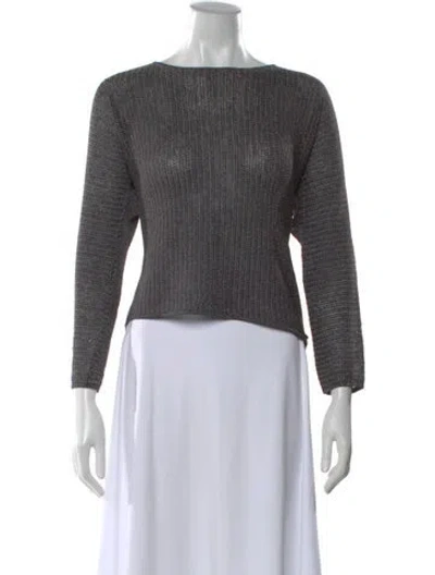 Pre-owned Joie Bateau Neckline Sweater In Gray