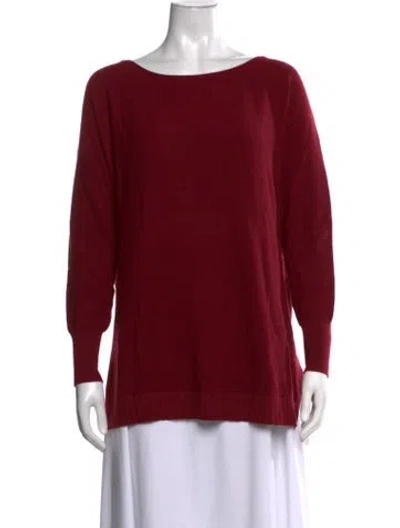 Pre-owned Joie Bateau Neckline Sweater In Red
