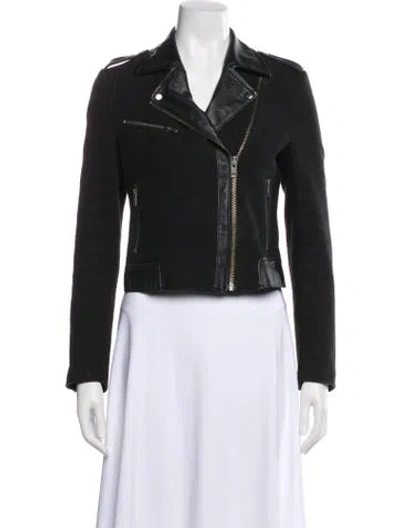 Pre-owned Joie Biker Jacket In Black