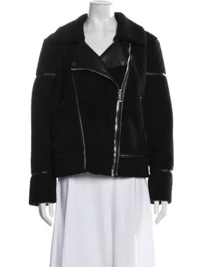 Pre-owned Joie Biker Jacket In Black
