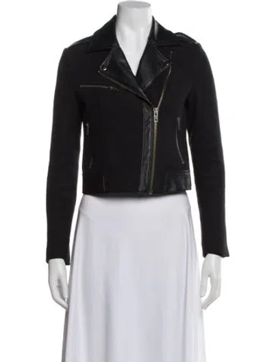 Pre-owned Joie Biker Jacket In Blue