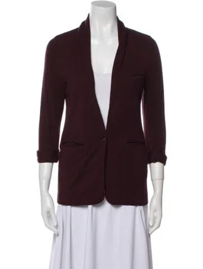 Pre-owned Joie Blazer In Burgundy