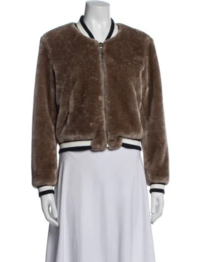 Pre-owned Joie Bomber Jacket In Brown