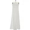 Joie Brynne Strapless Linen Maxi Dress In Porcelain
