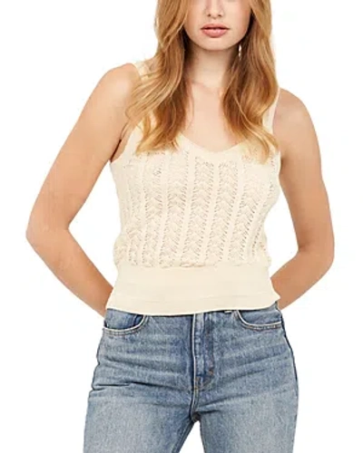 Joie Cai Open Knit Cami Top In Alabaster