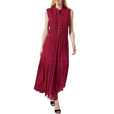Pre-owned Joie Cantralla Maxi Cotton Dress For Women In Beet Red