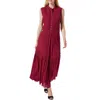 Joie Cantralla Maxi Cotton Dress In Beet Red In Multi