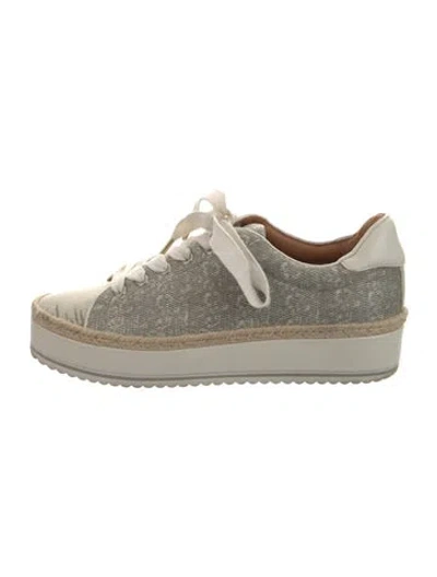 Pre-owned Joie Canvas Patterned Sneakers In Neutrals