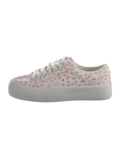 Pre-owned Joie Canvas Sneakers In White