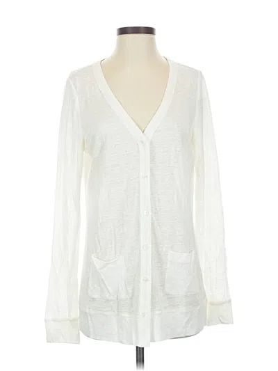 Pre-owned Joie Cardigan Sweater In White