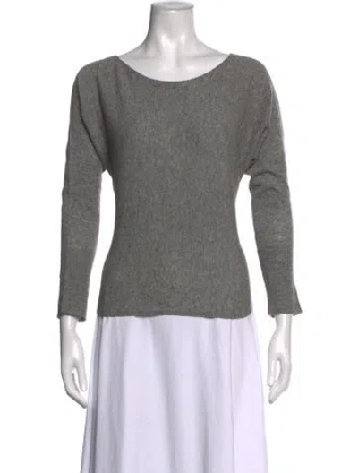 Pre-owned Joie Cashmere Bateau Neckline Sweater In Grey